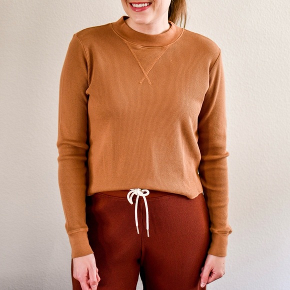 MATE the Label Organic Thermal Boxy Crop in Sedona size XS - Picture 6 of 8